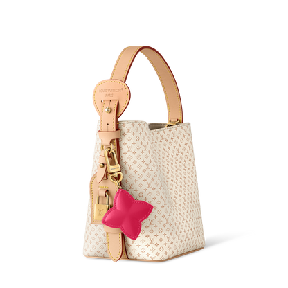 Louis Vuitton Mini Monogram Bucket Bag – Elegant Cream Canvas Tote