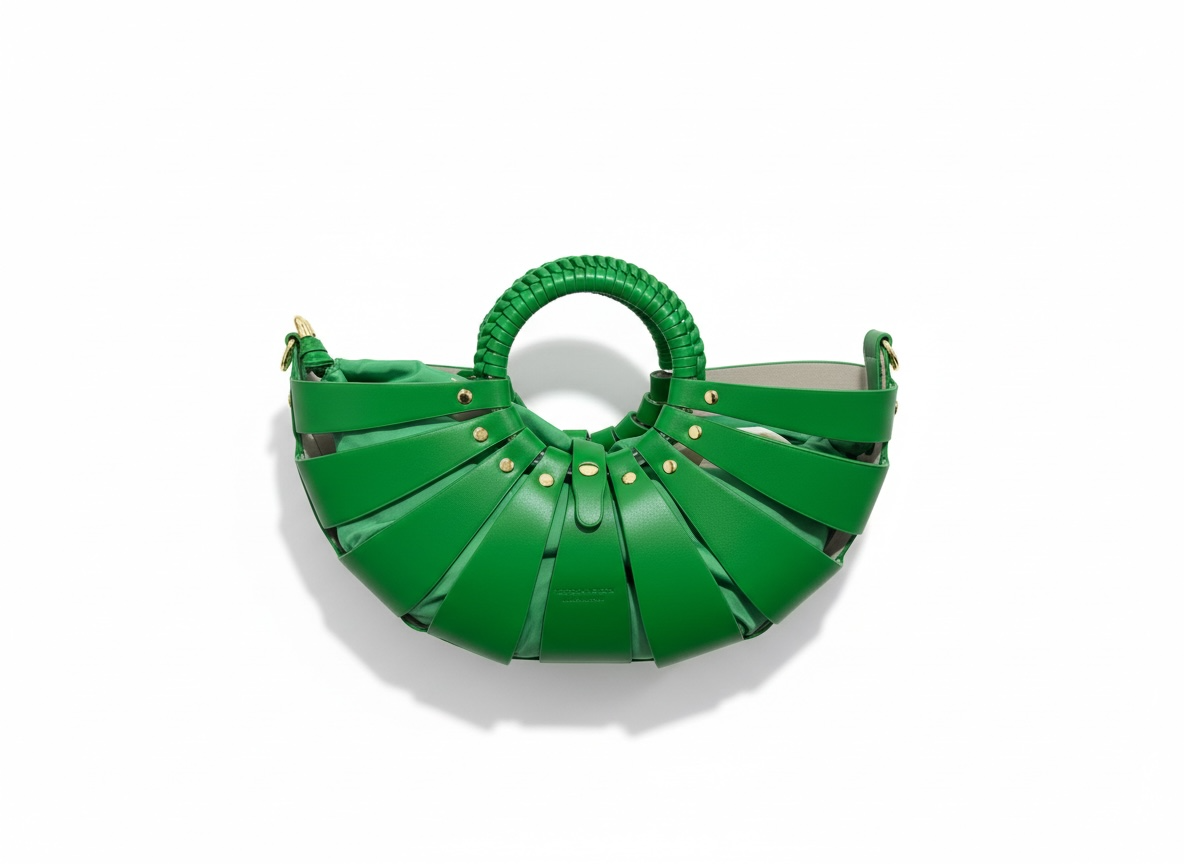 Bottega Veneta Green Arc Handle Bag 💚✨ Sculptural Statement Luxury Handbag