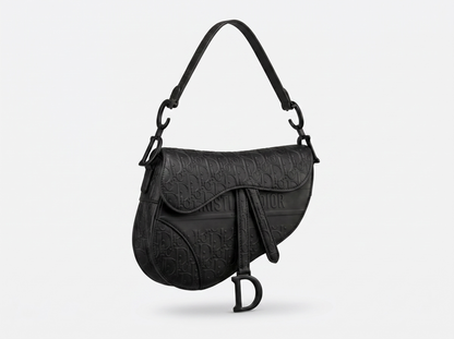Dior Oblique Saddle Shoulder Bag – Matte Black 🖤✨