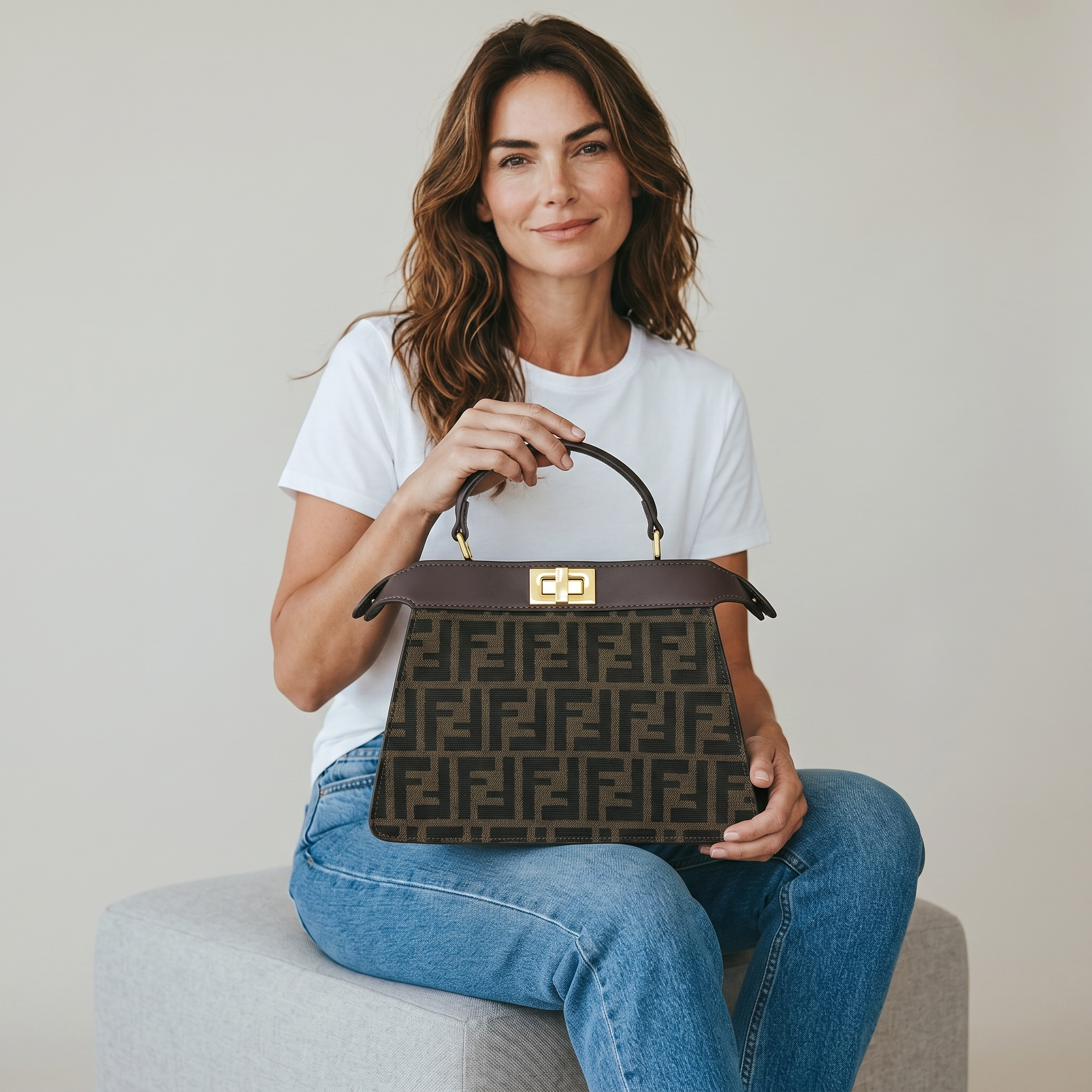 Fendi-Inspired Monogram Peekaboo Tote 🤎✨