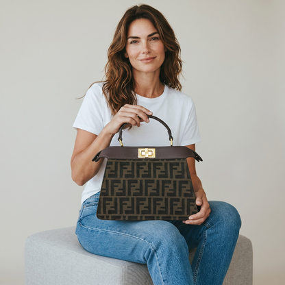 Fendi-Inspired Monogram Peekaboo Tote 🤎✨