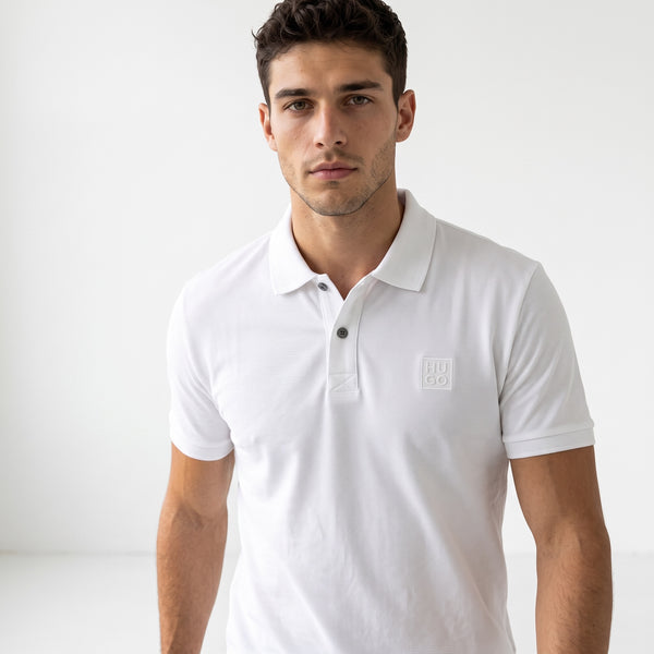 Hugo Polo – White Logo Short‑Sleeve Polo 👕⚪
