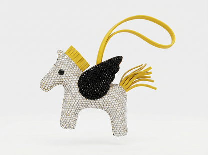 HERMÈS Rodeo Pegasus Crystal Charm 🐎✨ | Luxury Sparkling Horse Bag Accessory