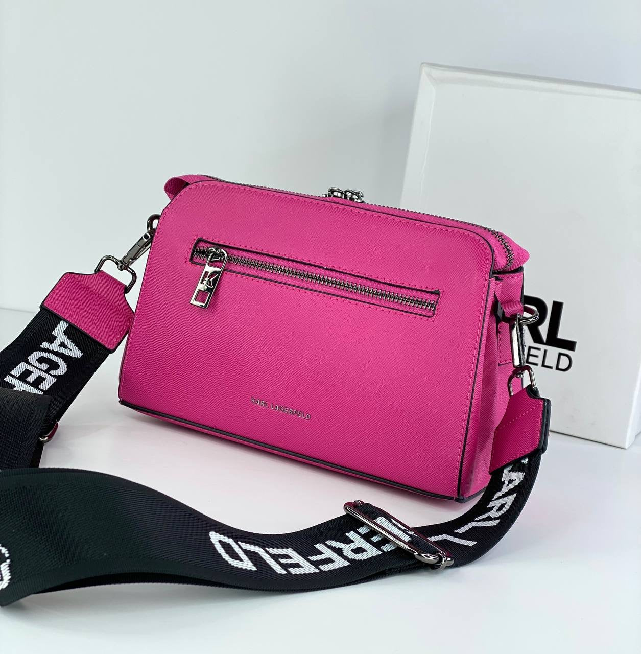 Title: Karl Lagerfeld Crossbody Bag with Iconic Charm