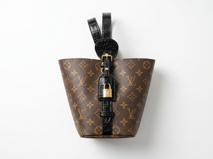 🖤 Louis Vuitton Monogram NeoNoe Bucket Bag – Black Croc Accent Edition ✨