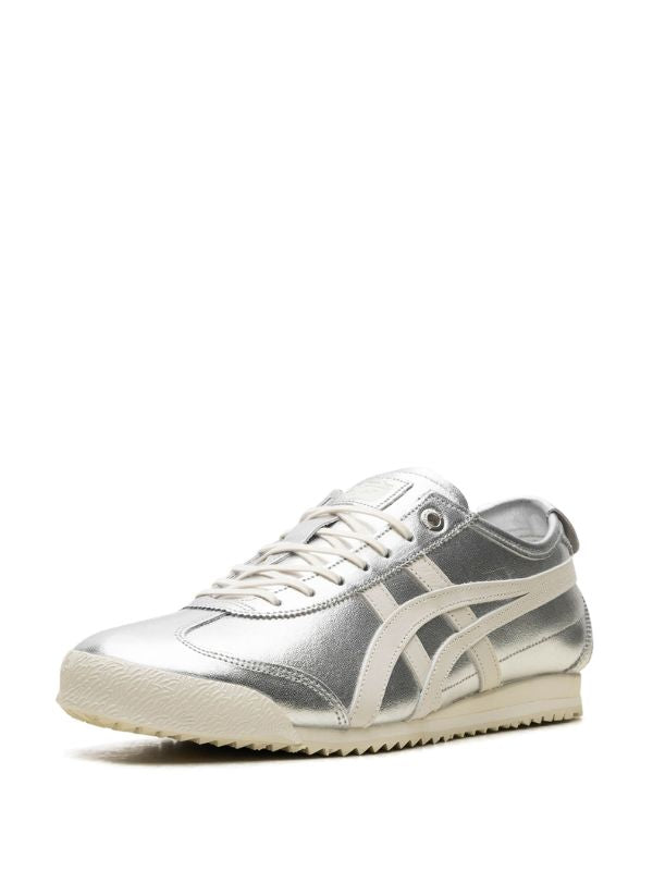 Onitsuka Tiger Mexico 66 silver and cream sneakers side view