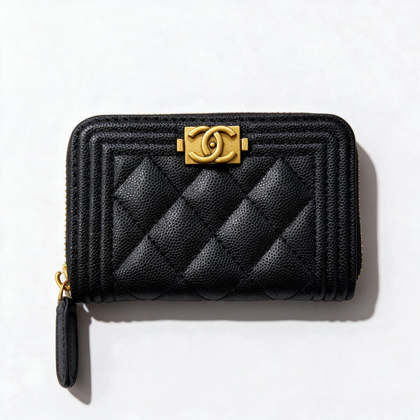 Chanel Zip Wallet – Black Quilted Wallet 👜✨