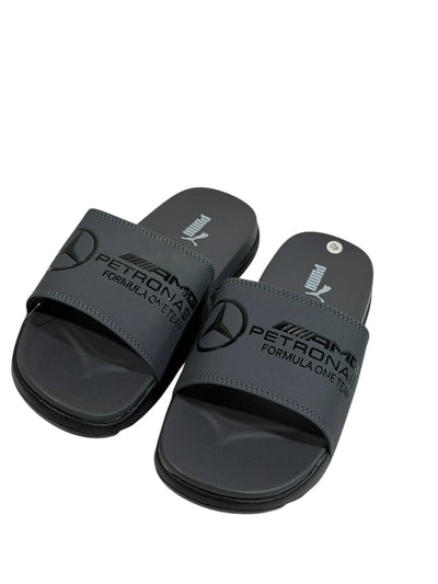 PUMA x AMG PETRONAS Slide Sandals – Grey Edition ⚙️🏁