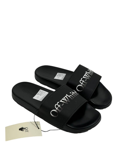 OFF-WHITE Slides – Black Logo Edition 🖤⚡