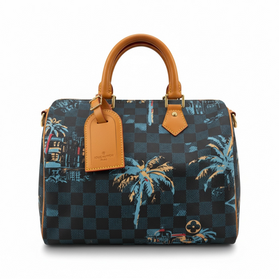 👜🌴 Louis Vuitton Damier Palm Print Handbag 🌴✨