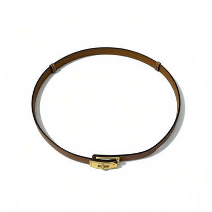 Hermès Brown Leather Belt with Gold Hardware 🤎✨