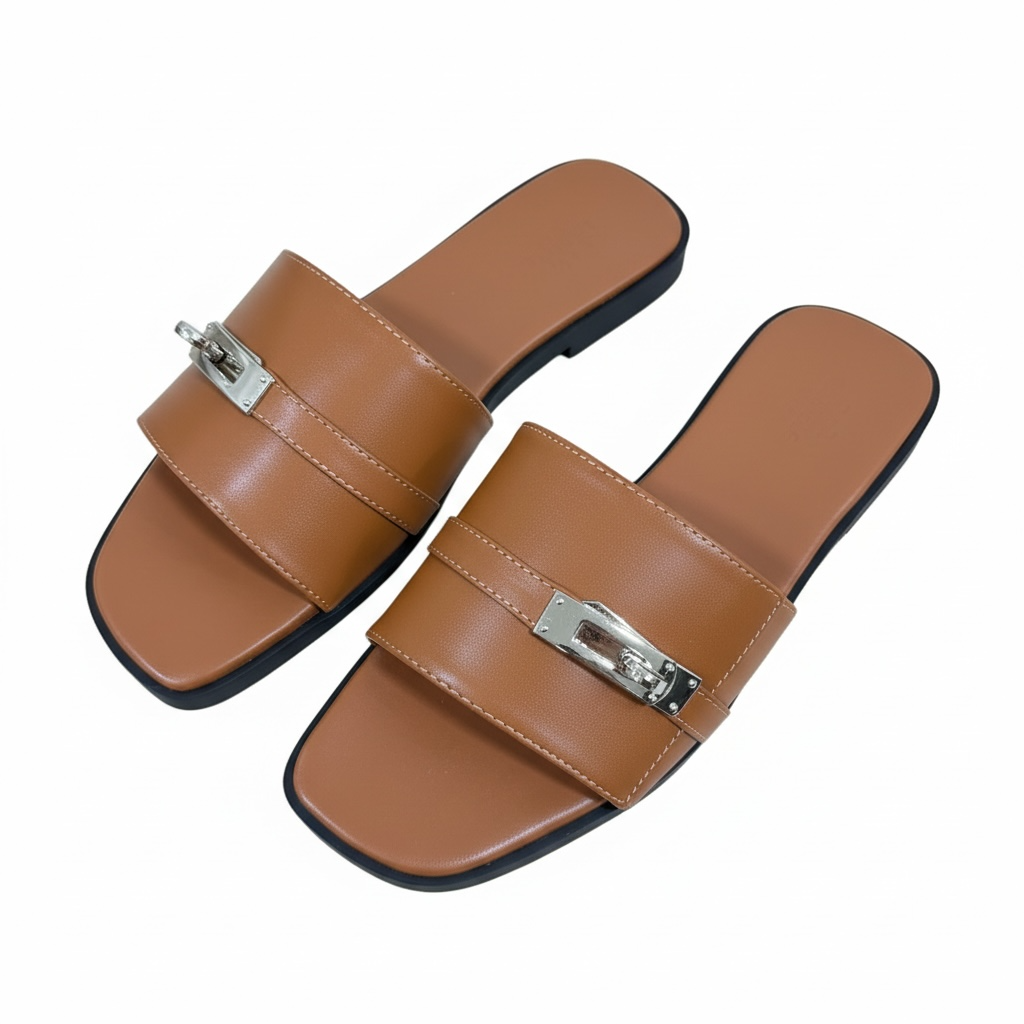 HERMÈS Inspired Oran Lock Sandals 🤎🔐 | Luxe Minimal Edition