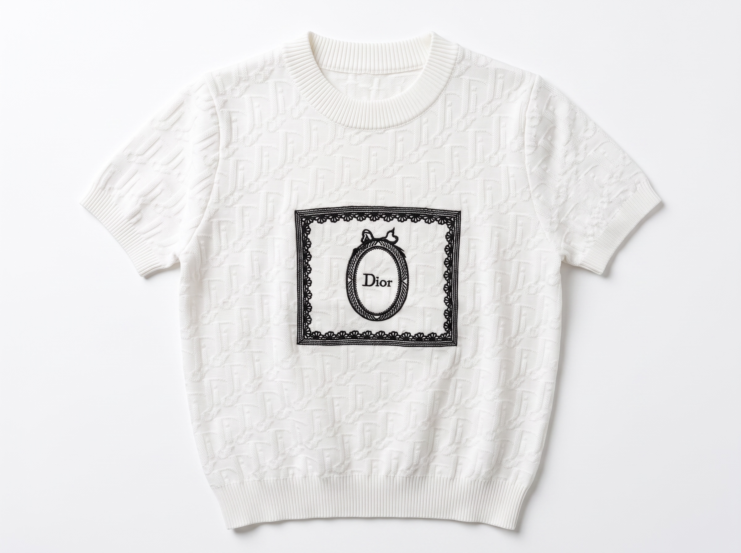 🤍 Dior Oblique Medallion Knit Top | One Size