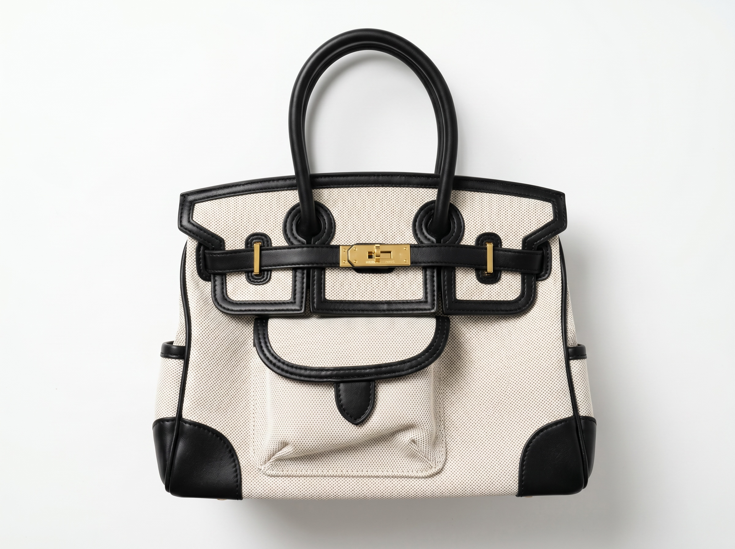 👜 Hermès-Inspired Canvas & Leather Structured Tote