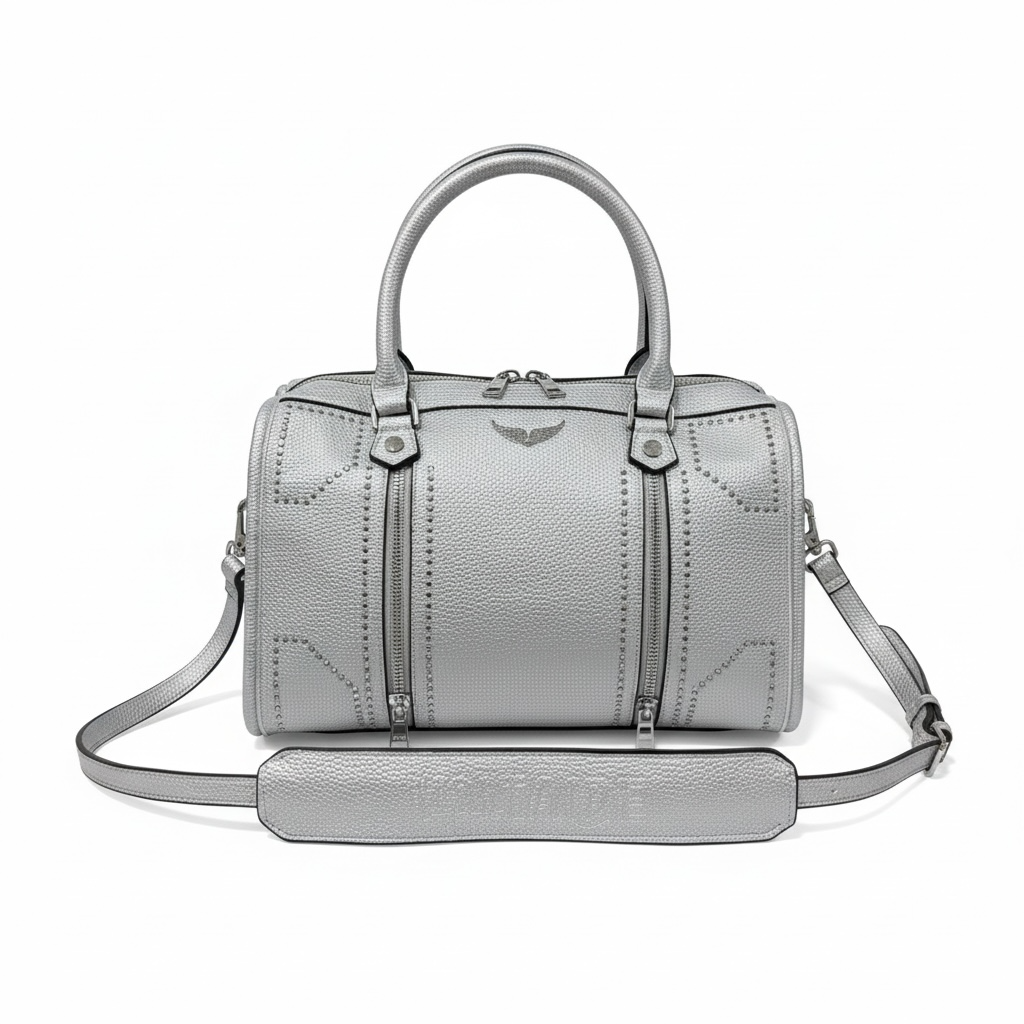 ZADIG & VOLTAIRE Voltaire Metallic Bag ✨🩶 | Luxe Statement Piece