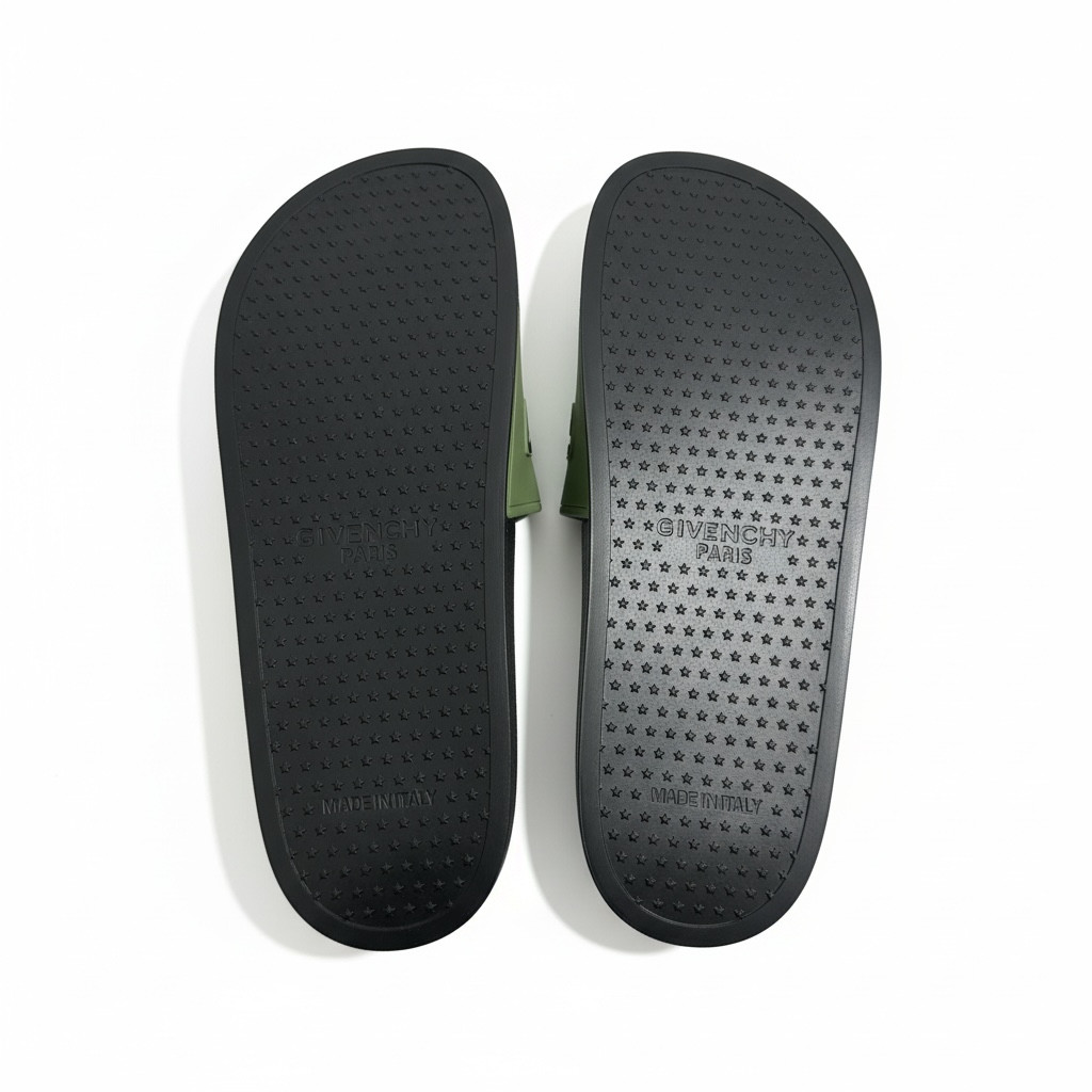 Givenchy Paris Logo Slides – Olive & Black Edition 🫒🖤