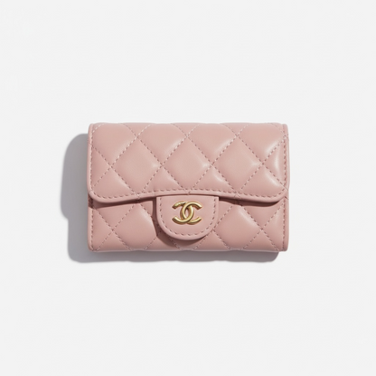 Chanel Blush Pink Quilted Compact Wallet 💗✨