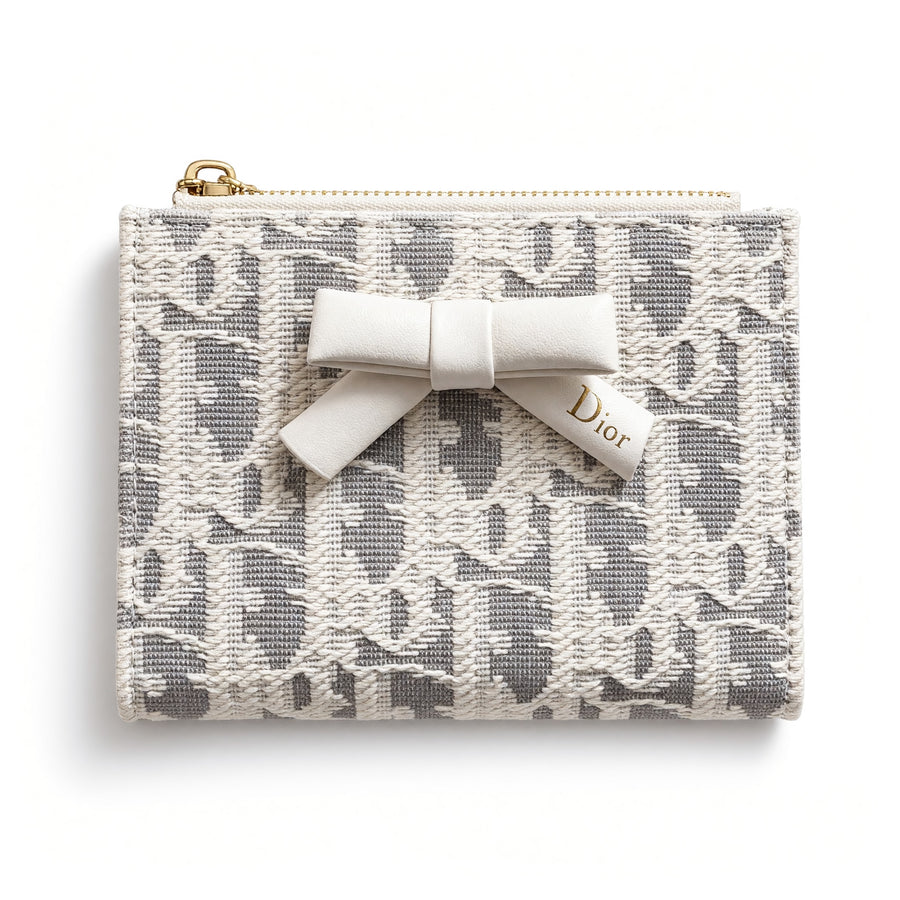 Dior Compact Wallet — Chalk