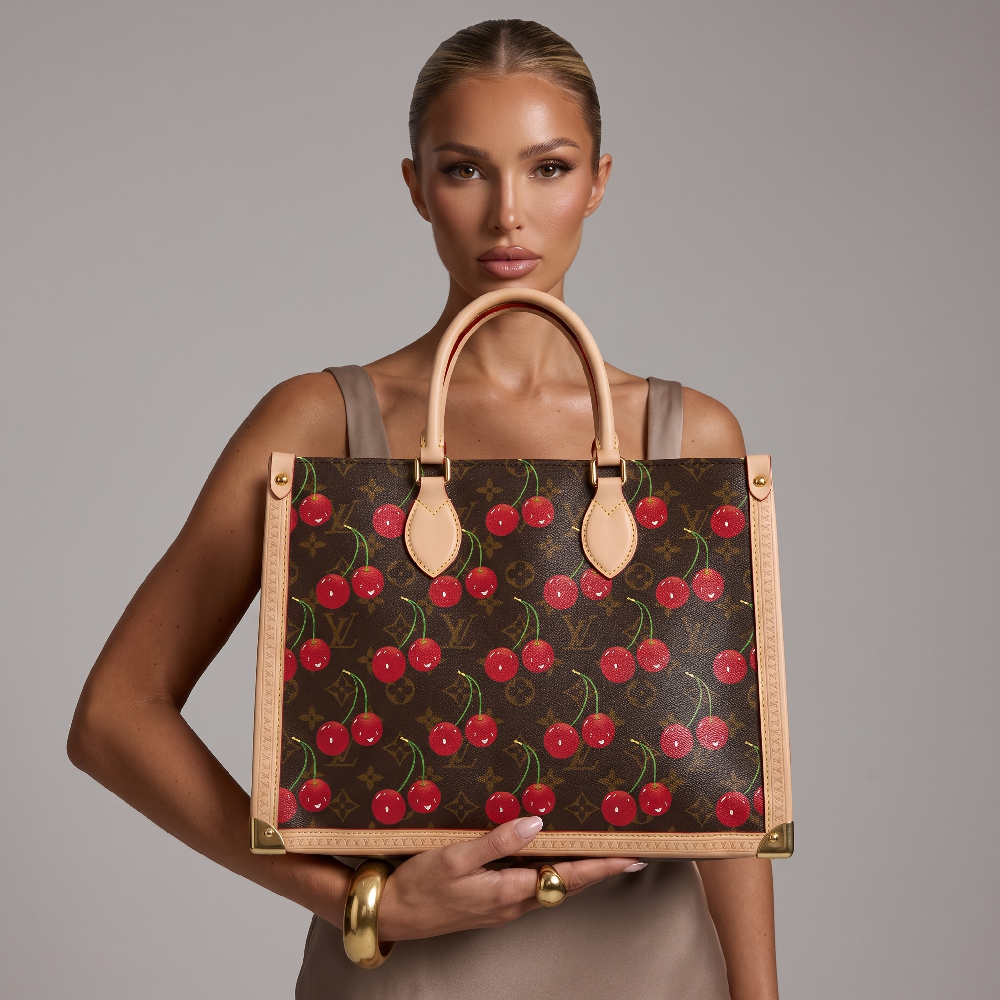 Louis Vuitton Monogram Cherry Tote Bag – Brown🍒