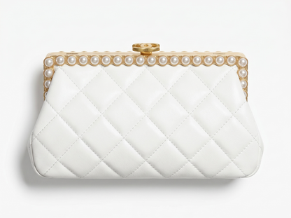🤍 Chanel Pearl Royale Quilted Clutch 🤍