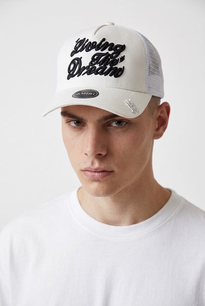 Amiri Living the Dream Trucker Cap – White