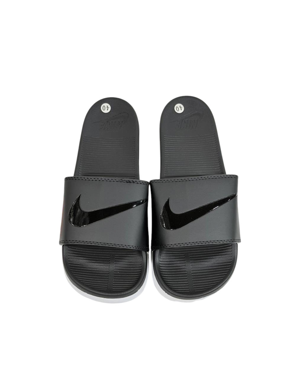 NIKE Swoosh Slide Sandals – All Black Edition ⚫✔️