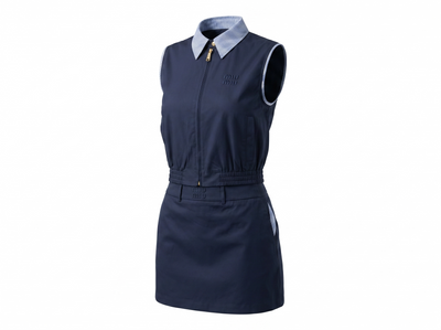 💙 Miu Miu Navy Sleeveless Zip Two-Piece Set ✨