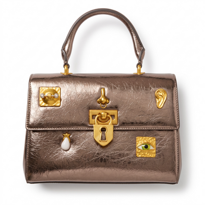 Schiaparelli Sicily Bag – Bronze Charms 👜✨ large