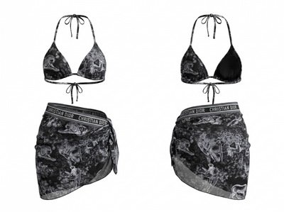 Dior Toile de Jouy Sauvage Bikini Set with Pareo