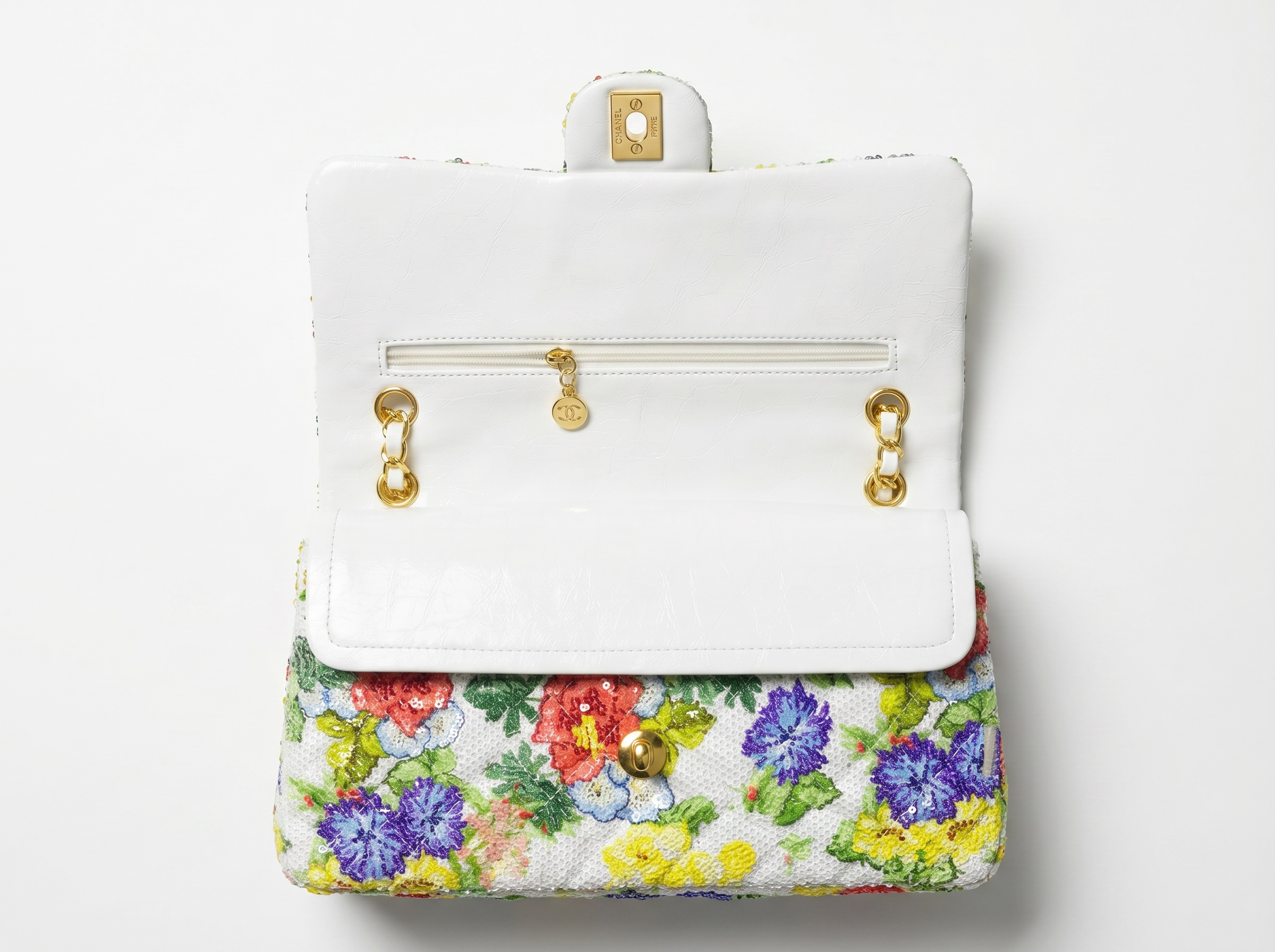 🌸 Chanel Floral Sequin Classic Flap Bag 🌸