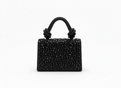 CRYSTAL EMBELLISHED MINI TOP HANDLE BAG – Black 🖤✨ | Ultimate Evening Essential