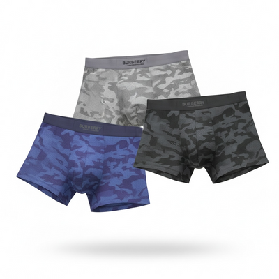 Burberry Camo Boxer Briefs – Premium 3-Pack Set 🩲🔥