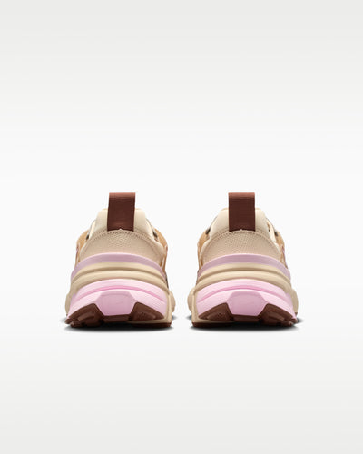 Nike tan and pink chunky sneaker with mesh upper and metallic overlays