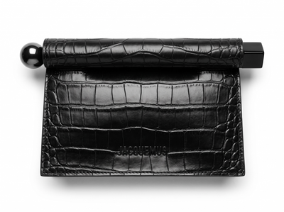 🖤 Jacquemus Croc-Embossed Leather Clutch