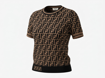 🤎 Fendi FF Monogram Knit Top ✨