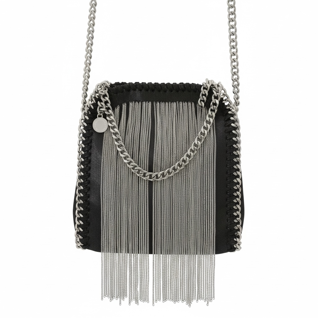 STELLA McCARTNEY Fringe Falabella Mini Bag 🖤⛓️