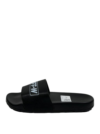 OFF-WHITE Logo Slides – Black Edition ⚫🔥
