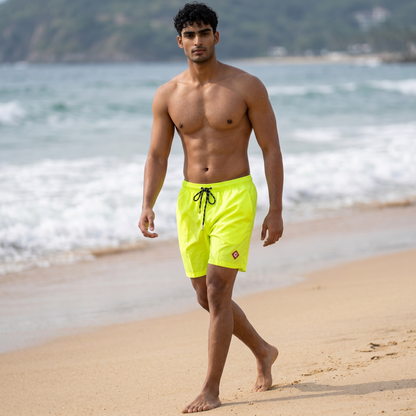 ⚡🌴 Casablanca Neon Yellow Luxury Swim Shorts – Ultimate Summer Statement ☀️🌊