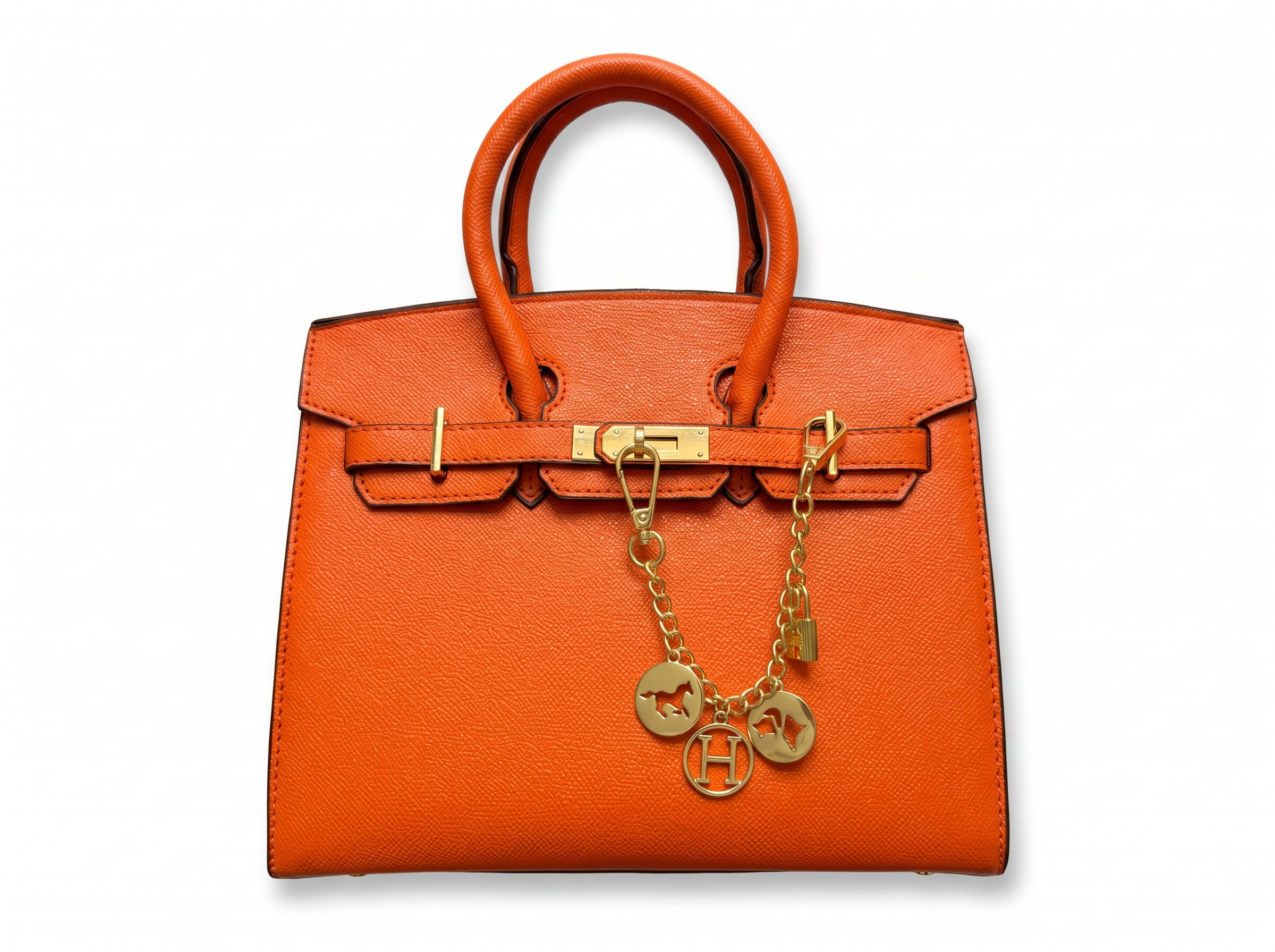 🧡 Hermès Birkin 25 Tangerine Orange Leather Handbag