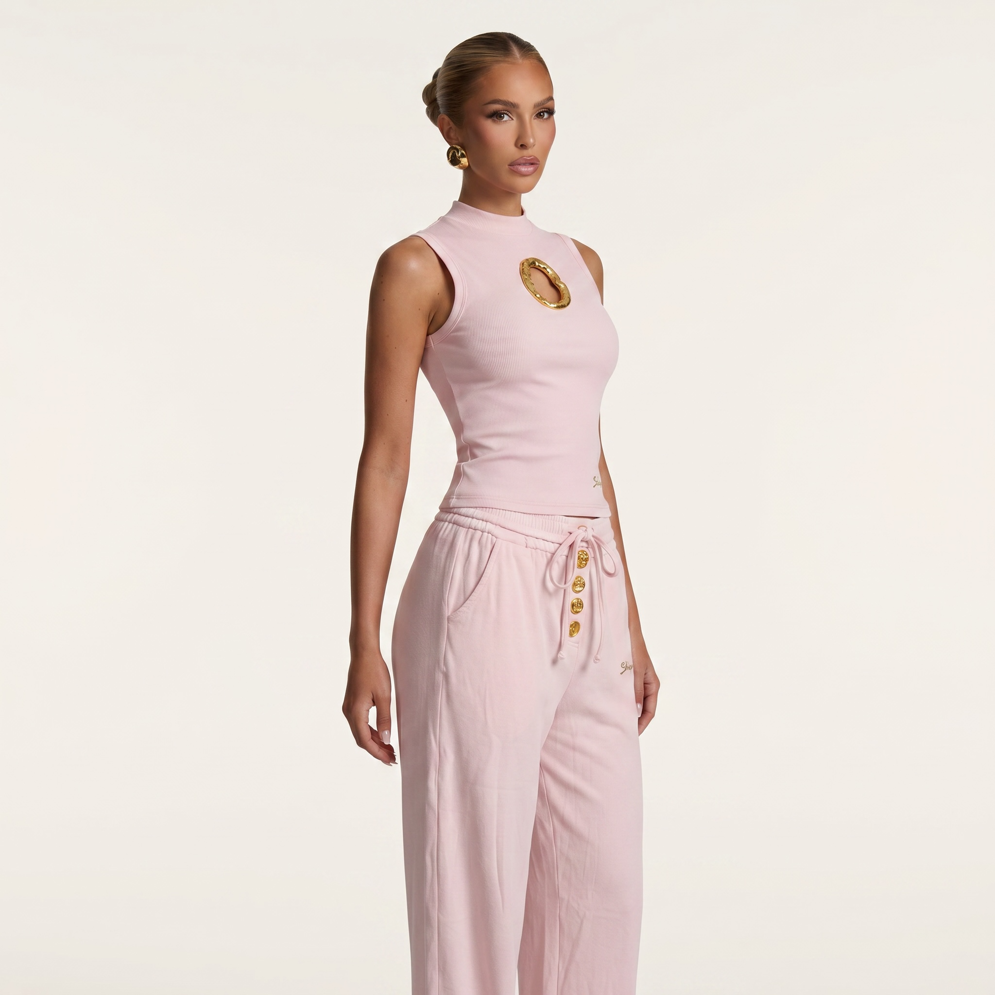 : Schiaparelli Blush Pink Gold Ring Lounge Set 🩷✨💛🔥