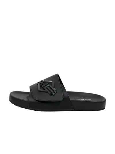 Balenciaga BB Logo Slide Sandals – All Black Edition 🖤🔥