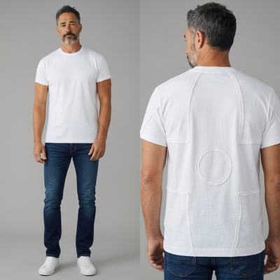 Louis Vuitton Textured Graphic T-Shirt – White