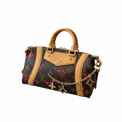 👜🍒 Louis Vuitton Monogram Cherry Boston Bag 🍒✨