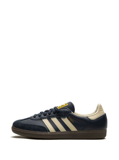 adidas Samba navy cream trainers side and sole views