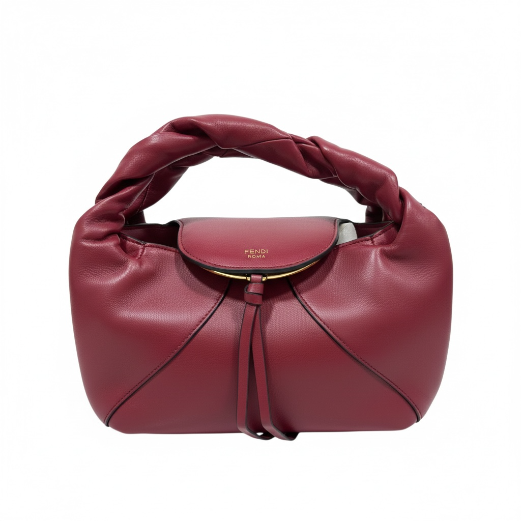 FENDI Burgundy Knot Handle Leather Bag ❤️✨