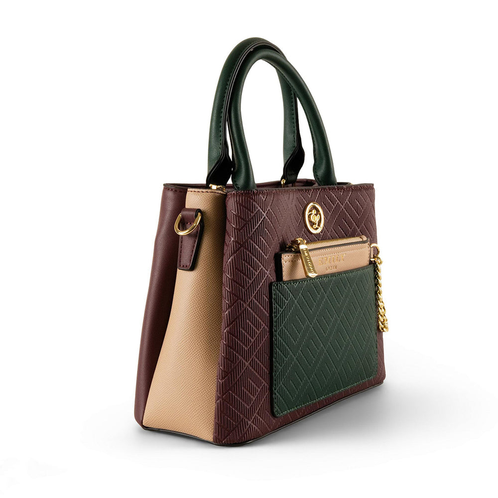 Emily Loran Colorblock Structured Handbag 👜✨💚