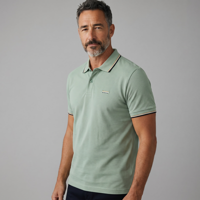 🤍✨ Hugo Boss Beige Luxury Polo Shirt – Timeless Smart Casual Essential 👔🔥