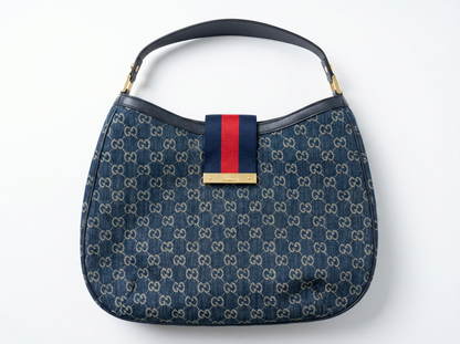 👜 Gucci Ophidia GG Denim Hobo Bag – Blue Monogram Edition 👜