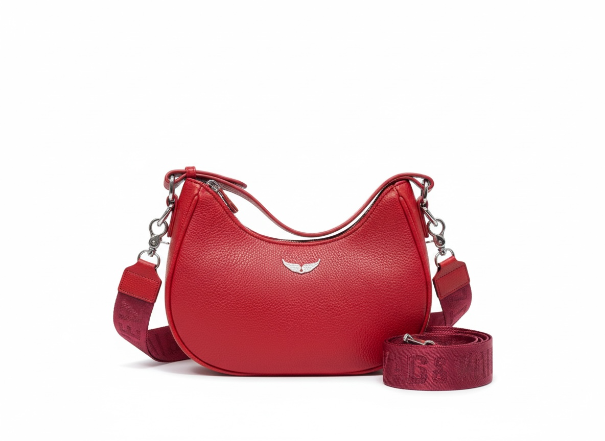 ZADIG & VOLTAIRE Leather Shoulder Bag ❤️✨ | Bold Statement Piece