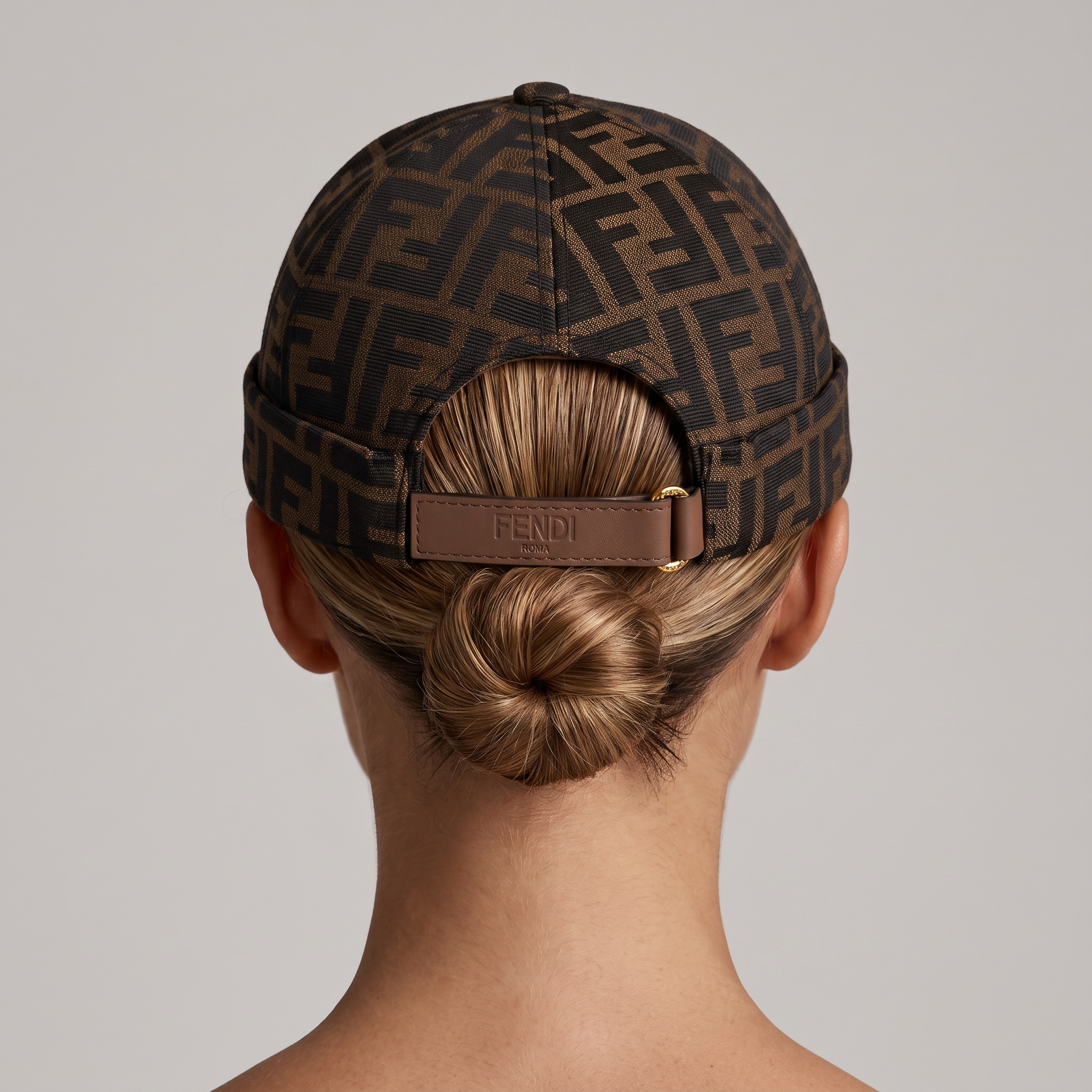 🧢✨ Fendi FF Monster Brown Docker Cap
